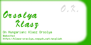 orsolya klasz business card